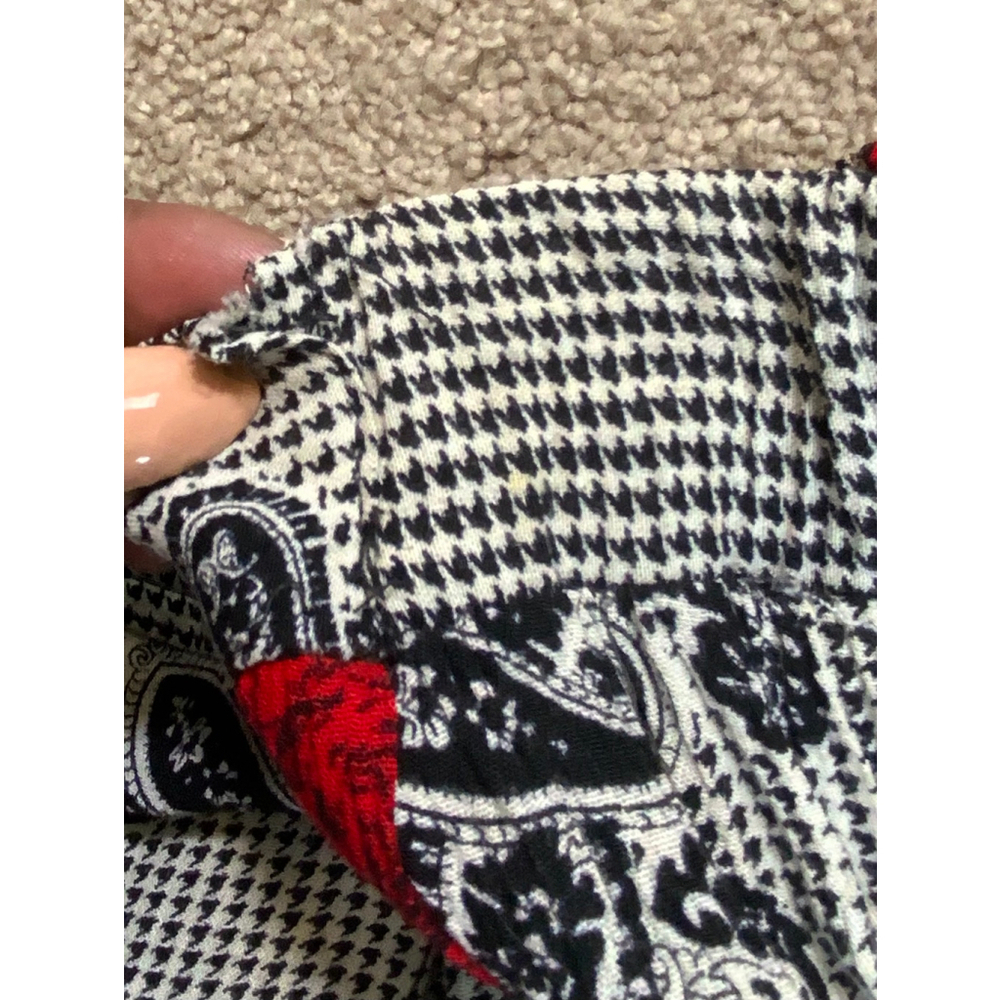 Chaus Pleated Skirt 14 Black Red Floral Elastic Waist Pockets‎ Romantic Coquette - Picture 12 of 16
